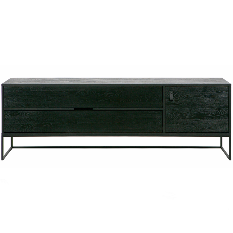 Silas Black Ash Wood Media Cabinet (180cm) from Accessories for the Home Silas Black Ash Wood Media Cabinet (180cm) from Accessories for the Home
