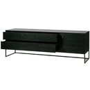 Silas Black Ash Wood Media Cabinet (180cm) from Accessories for the Home