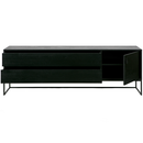 Silas Black Ash Wood Media Cabinet (180cm) from Accessories for the Home