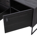 Silas Black Ash Wood Media Cabinet (180cm) from Accessories for the Home