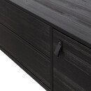 Silas Black Ash Wood Media Cabinet (180cm) from Accessories for the Home