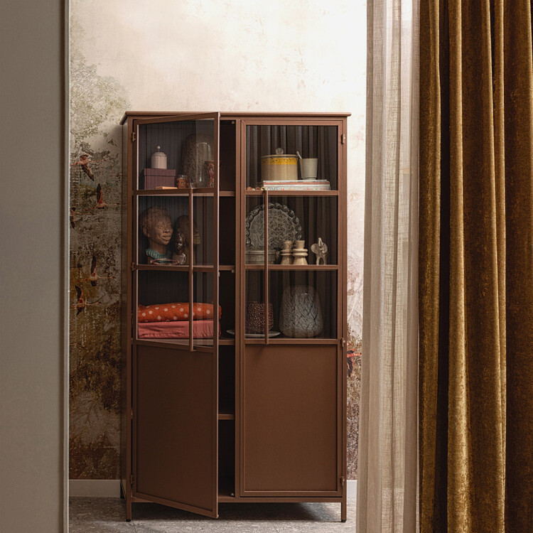 BePureHome Exhibit Tan Display Cabinet from Accessories for the Home