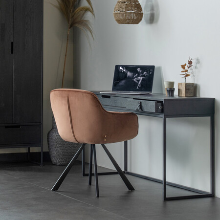 Silas Black Ash Wood Desk from Accessories for the Home