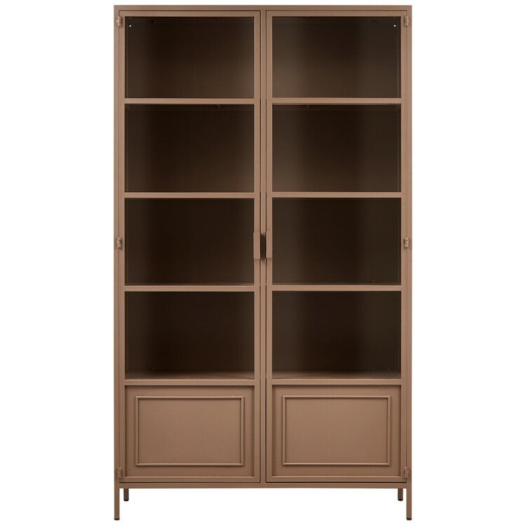 Woood Ronja Military Brown Metal Display Cabinet from Accessories for the Home Woood Ronja Military Brown Metal Display Cabinet from Accessories for the Home