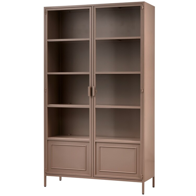 Woood Ronja Military Brown Metal Display Cabinet from Accessories for the Home Woood Ronja Military Brown Metal Display Cabinet from Accessories for the Home