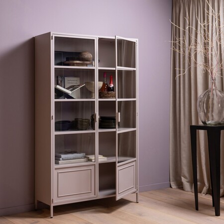Woood Ronja Soft Pink Metal Display Cabinet from Accessories for the Home 2