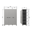 Dennis Solid Pine Triple Wardrobe from Accessories for the Home