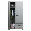 Dennis Solid Pine Wardrobe with 2 Drawers from Accessories for the Home
