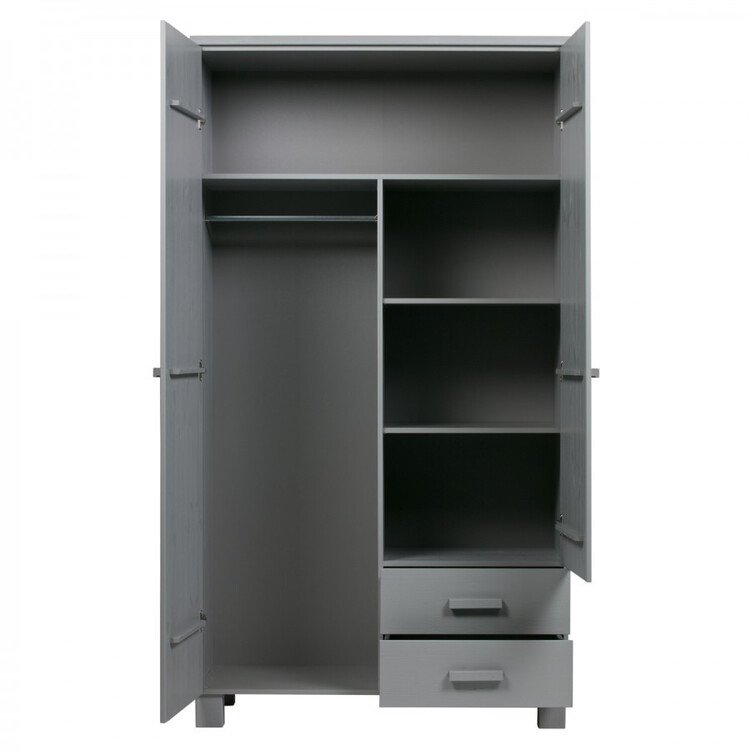 Dennis Solid Pine Wardrobe with 2 Drawers from Accessories for the Home