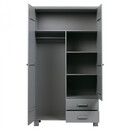 Dennis Solid Pine Wardrobe with 2 Drawers from Accessories for the Home