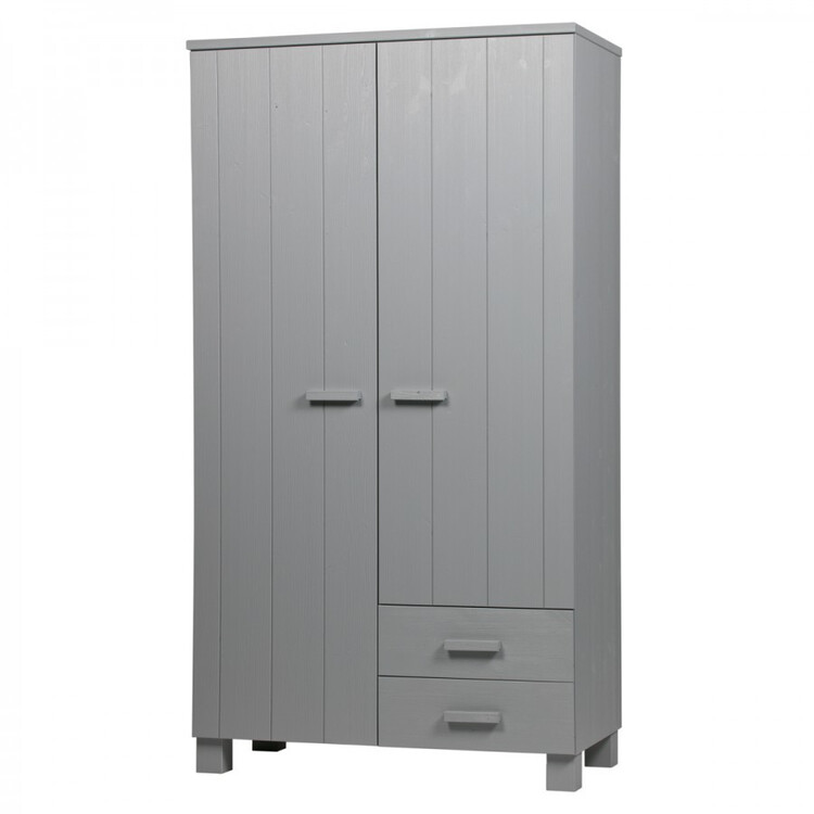 Dennis Solid Pine Wardrobe with 2 Drawers from Accessories for the Home