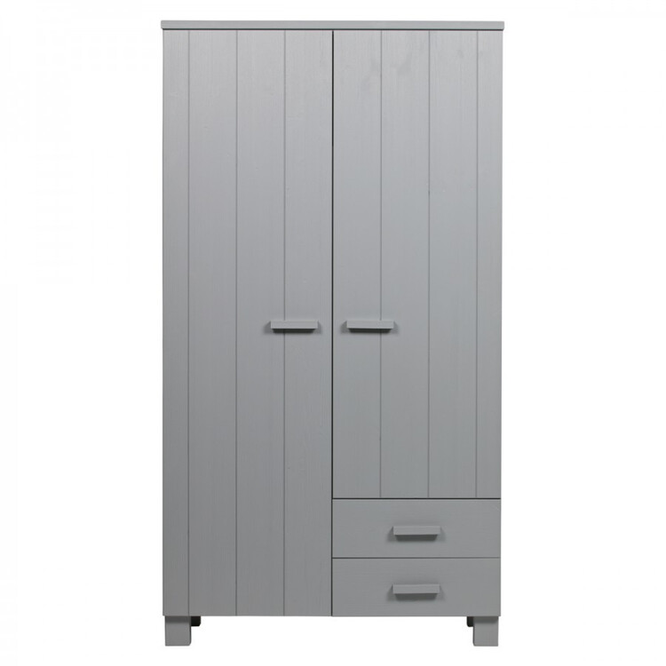 Dennis Solid Pine Wardrobe with 2 Drawers from Accessories for the Home