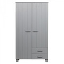 Dennis Solid Pine Wardrobe with 2 Drawers from Accessories for the Home