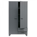 Dennis Solid Pine Wardrobe with 2 Drawers from Accessories for the Home