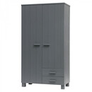 Dennis Solid Pine Wardrobe with 2 Drawers from Accessories for the Home