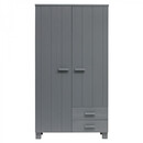 Dennis Solid Pine Wardrobe with 2 Drawers from Accessories for the Home