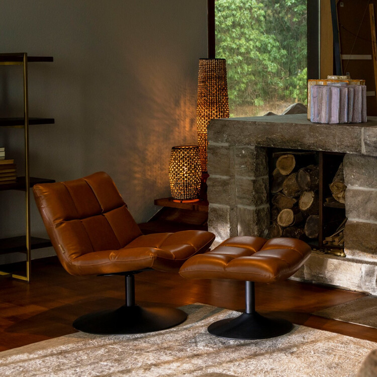 Dutchbone Bar Vintage Brown Foot Stool from Accessories for the Home Dutchbone Bar Vintage Brown Foot Stool from Accessories for the Home