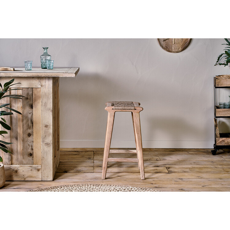 Vinay Woven Jute & Acacia Wood Counter Stool from Accessories for the Home Vinay Woven Jute & Acacia Wood Counter Stool from Accessories for the Home