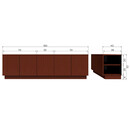 Pencil TV Cabinet in Merlot Gloss from Accessories for the Home