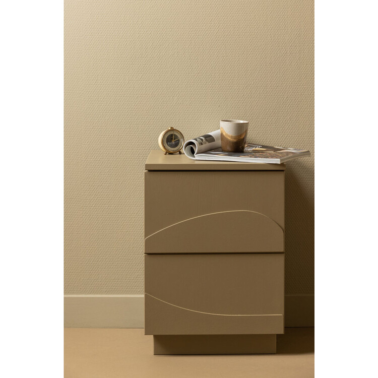 WOOOD Teo Bedside Cabinet in Mud from Accessories for the Home WOOOD Teo Bedside Cabinet in Mud from Accessories for the Home