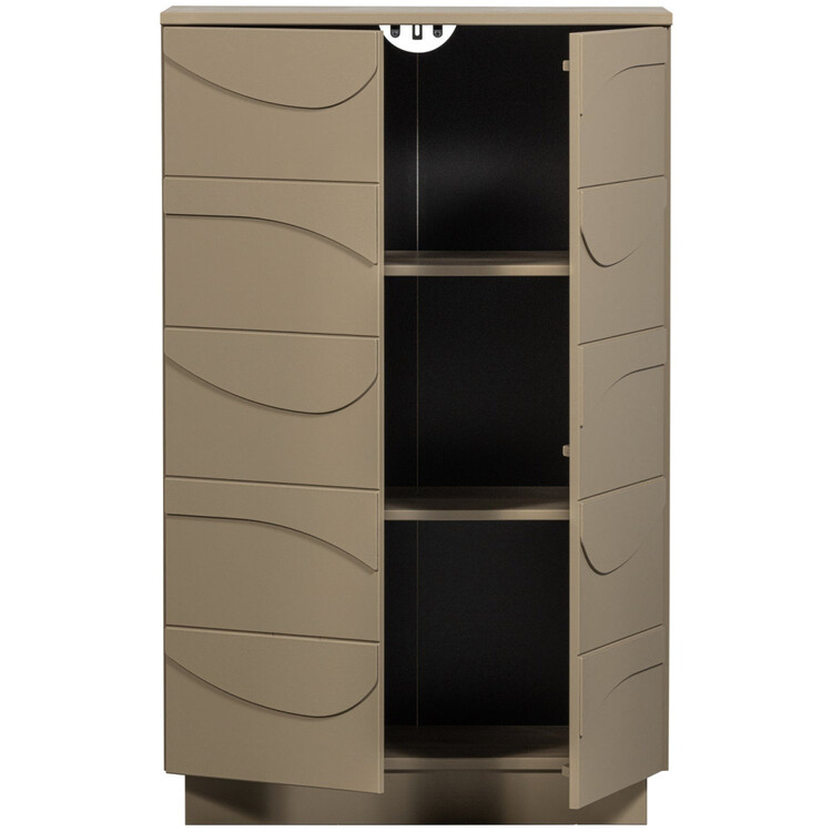 WOOOD Teo 2 Door Storage Cabinet in Mud from Accessories for the Home WOOOD Teo 2 Door Storage Cabinet in Mud from Accessories for the Home