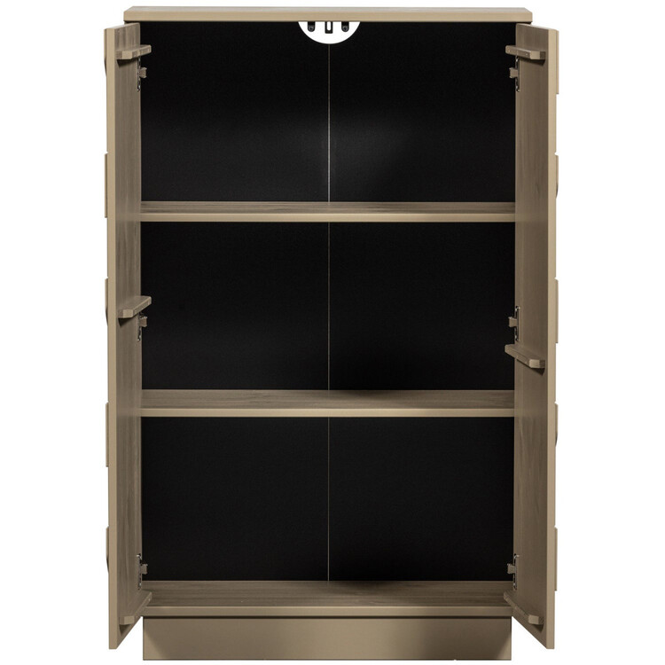 WOOOD Teo 2 Door Storage Cabinet in Mud from Accessories for the Home WOOOD Teo 2 Door Storage Cabinet in Mud from Accessories for the Home