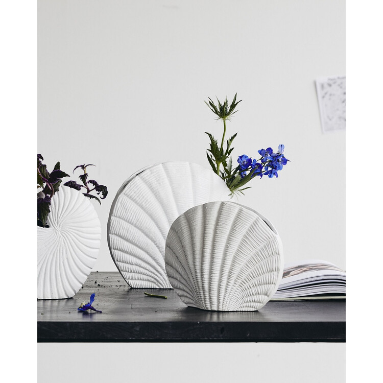 Nordal KAPITI White Shell Vase from Accessories for the Home Nordal KAPITI White Shell Vase from Accessories for the Home