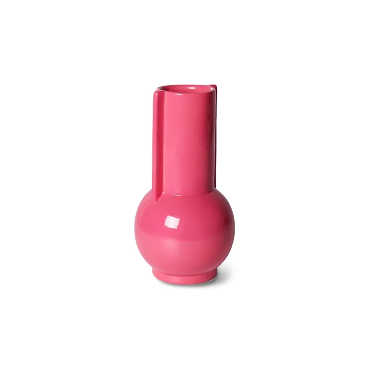 HKliving Hot Pink Ceramic Vase from Accessories for the Home