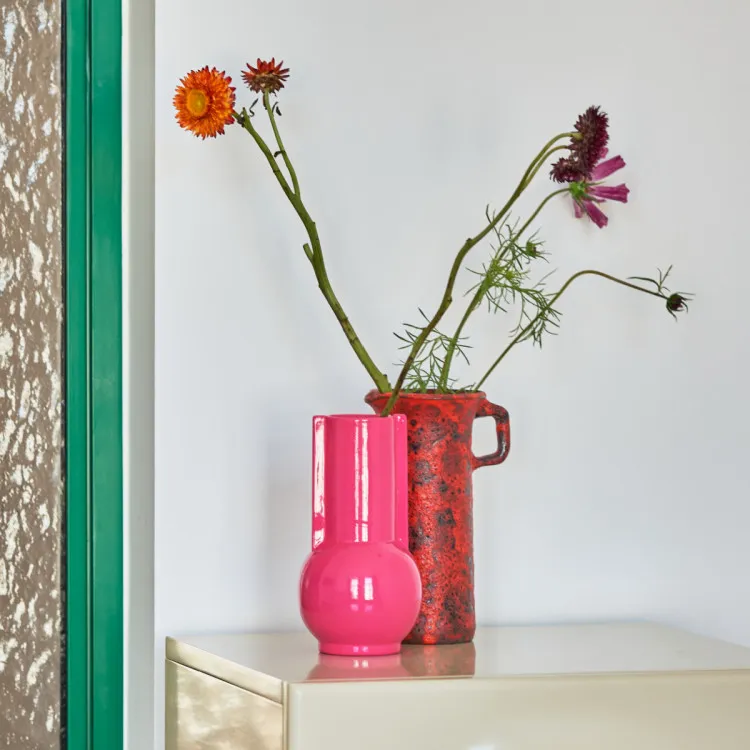 HKliving Hot Pink Ceramic Vase from Accessories for the Home