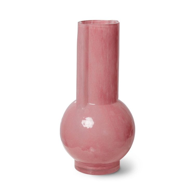 HKliving Flamingo Pink Glass Vase from Accessories for the Home HKliving Flamingo Pink Glass Vase from Accessories for the Home
