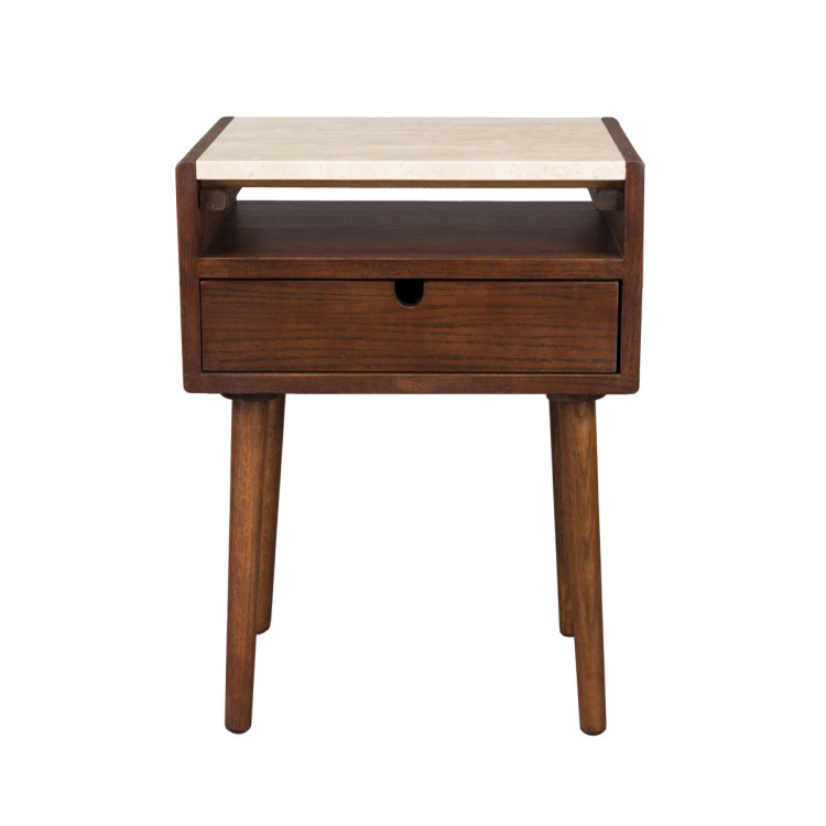 Dutchbone Arda Walnut Bedstand/Side Table from Accessories for the Home