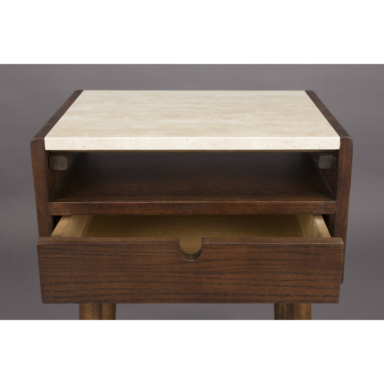 Dutchbone Arda Walnut Bedstand/Side Table from Accessories for the Home