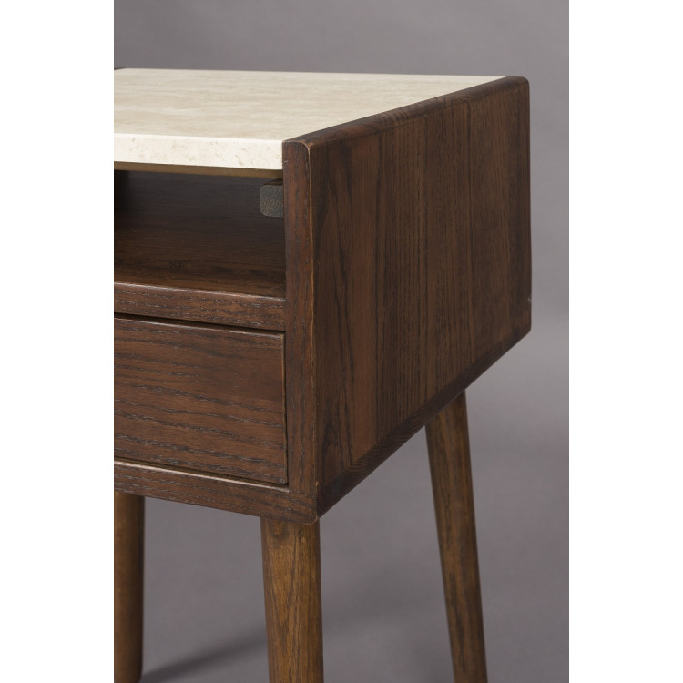 Dutchbone Arda Walnut Bedstand/Side Table from Accessories for the Home