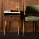 Dutchbone Arda Walnut Bedstand/Side Table from Accessories for the Home