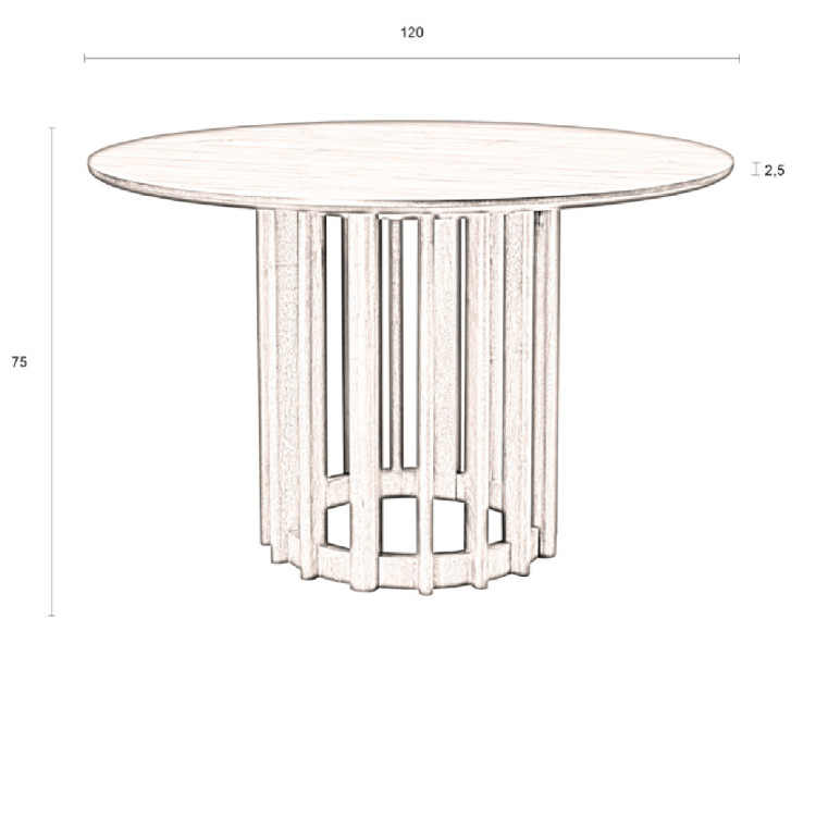 Dutchbone Barlet Circular Dining Table- Walnut or Oak from Accessories for the Home Dutchbone Barlet Circular Dining Table- Walnut or Oak from Accessories for the Home