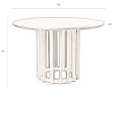 Dutchbone Barlet Circular Dining Table- Walnut or Oak from Accessories for the Home