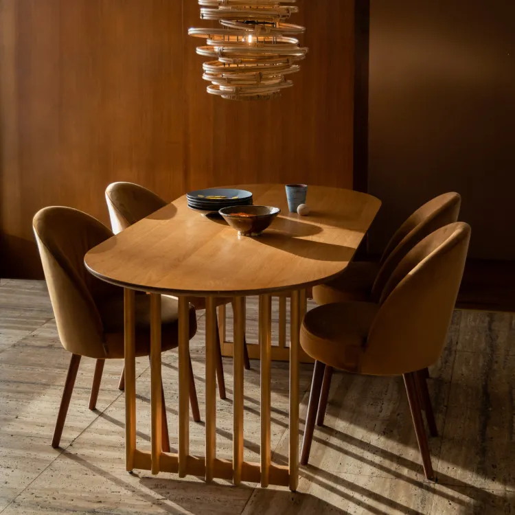 Dutchbone Barlet Oval Dining Table- Walnut or Oak from Accessories for the Home