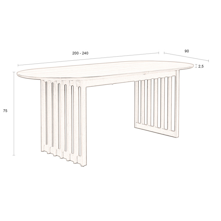 Dutchbone Barlet Oval Dining Table- Walnut or Oak from Accessories for the Home Dutchbone Barlet Oval Dining Table- Walnut or Oak from Accessories for the Home