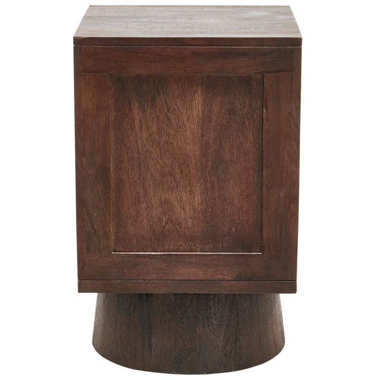 Crumble Carved Mango Wood Side Table with Drawers from Accessories for the Home Crumble Carved Mango Wood Side Table with Drawers from Accessories for the Home