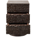 Crumble Carved Mango Wood Side Table with Drawers from Accessories for the Home