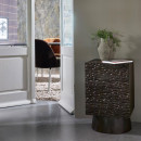 Crumble Carved Mango Wood Side Table with Drawers from Accessories for the Home