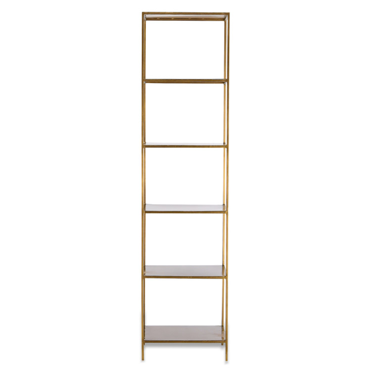 Mahi Antique Brass Slim Shelving Unit from Accessories for the Home Mahi Antique Brass Slim Shelving Unit from Accessories for the Home