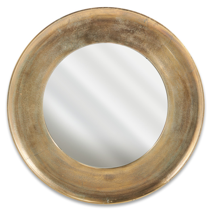 Yakira Antique Brass Round Mirror - 2 Sizes from Accessories for the Home