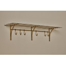 Basti Iron Storage Shelf in Antique Brass from Accessories for the Home