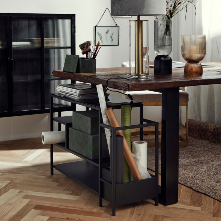 Nordal Iron Shoe Rack with Black Shelves from Accessories for the Home 2