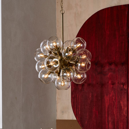 Nordal Atomic Brass and Glass Pendant Light from Accessories for the Home 2