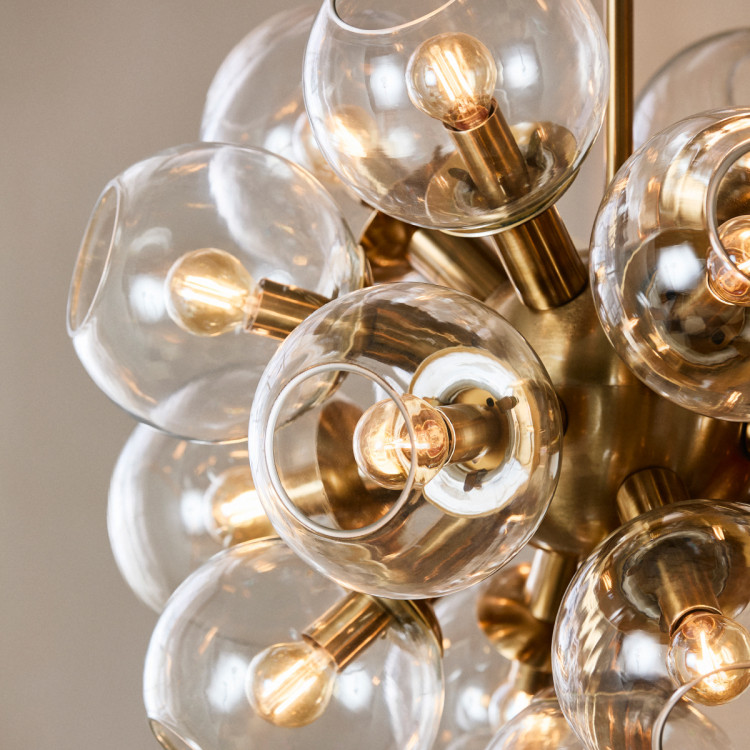 Nordal Atomic Brass and Glass Pendant Light from Accessories for the Home Nordal Atomic Brass and Glass Pendant Light from Accessories for the Home