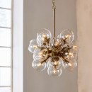 Nordal Atomic Brass and Glass Pendant Light from Accessories for the Home