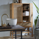 Nordal Open Mesh Teak Wood Cabinet from Accessories for the Home