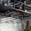 Nordal Loft Iron Hanging Shelf and Wine Rack from Accessories for the Home
